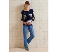 Pull marinière grossesse et allaitement ouvertures raglan marine 38/40