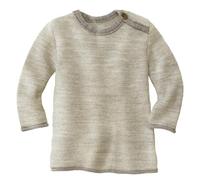Pull mélangé pour bébé et enfant - 100 % laine mérinos bio - Respirant et chaud - Unisexe - Taille 50-104 - Durable et équitable - Extensible avec fermeture à boutons - Fabriqué en Allemagne, gris