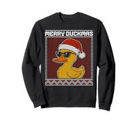 Pull Merry Duckmas, Sarcastic Duck Christmas Ugly Sweatshirt