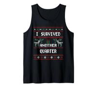 Pull Moche avec Inscription « I Survived Another Quarter Office Party Christmas » Débardeur