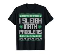 Pull Moche de Noël avec Inscription « Math Teacher I Sleigh Math Problems » T-Shirt