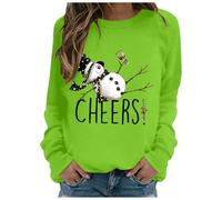 Pull Moche De Noel Femme Grande Taille,Pull Western imprimé Vache pour Les fêtes Sweat-Shirt Doux et Confortable à col Rond et Manches Longues, idéal pour Une Tenue décontractée d'automne et d'hiver