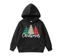 Pull Moche De NoëL, Pull Enfant Garcon Sweat-Shirt Enfant 3 PièCes à Carreaux De NoëL avec Sapin pour FêTes Rassemblements Quotidien Sorties CéLéBrations