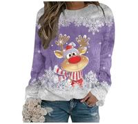 Pull Moche De Noel Sweat Femme Haut Zippé Homme Shuffw Veste avec Capuche 2025 Automne Hiver Sweatshirts Oversize Couleur Pure Vetement Christmas Violet-B M