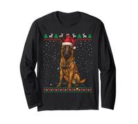 Pull Moche et drôle de Noël Malinois Belge Manche Longue
