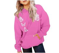 Pull Moche Noel Enfant Fille,Sweatshirt à Capuche élégant pour Filles avec Design imprimé Unique et Poche Frontale pour Une Tenue décontractée et des activités de Plein air (7-8 Years)