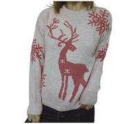 Pull Moche Noel Femme De Noël Chaud en Coton Hiver Grande Taille Unisexe Vetement Pulls Duo Ugly Sweater Christmas Sweat Col Rond Pull'de Sweet Sweatshirt Paillettes Lumineux Chic Thermique