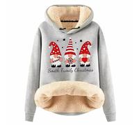 Pull Moche Noël Femme Famille Cardigan Noel Vintage Vetement Sweat Shirt Manteau Grande Taille Couleur Pure Hoodie Confortable avec Poche Automne Christmas Light Gris-A XL