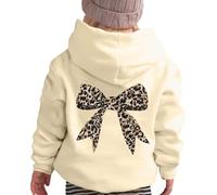 Pull Moche Noel Fille,Sweat à Capuche pour Fille-Confort Doux et Motif Graphique Pull Tendance Unisexe Enfant Parfait pour l'école et Les activités Quotidiennes (Beige, 3-4 Years)