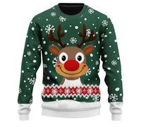 Pull Moche Noël Homme, Sweat Moche De Noel Homme, Pulls en Tricoté Pullover Sweater 3D Rigolo Cadeau Noël Drôle Ugly Décontracté Pulls Chandail Classique Chemise Tricot Basique Pullover Sweaters
