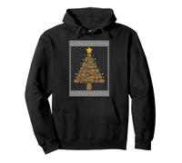 Pull Moche Sapin de Noël Pomme de Terre, lumières de Noël Sweat à Capuche