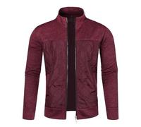 Pull moutarde décontracté mode automne et hiver pour hommes avec cardigan tricoté pull rembourré en velours Manteau élégant en laine, Vino-5, XXL