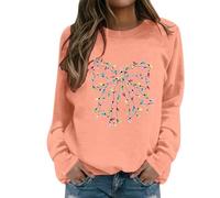 Pull Noel Adulte Femme,Sweat-Shirt féminin à Manches Longues et col Rond Doux et Confortable en Polaire Parfait pour l’Hiver et Les fêtes de d’année Style décontracté (Watermelon Red, XXL)