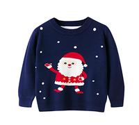 Pull Noel Drole- Pull De NoëL Pull Chaud en Maille à Manches Longues Imprimé De Flocons De Neige Et De PèRe NoëL Motif Dessin Animé De NoëL FêTes Rassemblements Sorties CéLéBrations