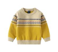 Pull Noel Enfant À Manches Longues Bébé Tricots,Pull Pere Noel Enfant Sweat Enfant Cardigan Enfant Petit Bateau Cadeau Noel Ado Fille Sweat Bebe Garcon 3 Mois Vêtements Enfant(2-Jaune,4-5 Ans)