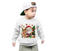 Pull Noël Enfant Fille, Pyjama Famille Noel Sweatshirt Hiver Chaud Longue Manches Tops Christmas sans Chapeau Blouses Pullover Automne Top pour Adolescentes Et Filles Pulls De Familles Col Rond