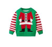 Pull Noel Enfant Garcon Pull Noel Original, Pulls Imprimés de Père Charmants Chauds Doux Confortables Manches Longues Col Rond Cadeau Enfant Tenue Noël 1-7 Ans