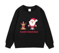 Pull Noel Enfant Manches Longues, Pull Imprimé De Noël pour Enfants GNOME Col Rond Sweat De Noel Hiver Chaud Pulls De Noël pour Enfants Christmas Glamour Sweats pour Girl 3-10 Ans