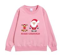 Pull Noel Enfant Manches Longues, Pull Imprimé De Noël pour Enfants GNOME Col Rond Sweat De Noel Hiver Chaud Pulls De Noël pour Enfants Christmas Glamour Sweats pour Girl 3-10 Ans