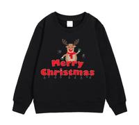 Pull Noel Enfant Manches Longues, Pull Noel Fille Imprimé GNOME Col Rond Pull De Noël Hiver Chaude Pulls De Noël pour Enfants Sweat Christmas Décontracté Classique pour Fille 3-10 Ans