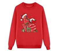 Pull Noel Enfant Manches Longues, Sweat De Noel Enfant Imprimé Gnome Col Rond Pull De Noël D'hiver Haut Chaude Pulls De Noël Pour Enfants Sweat Jogging Pour Girls