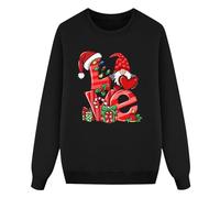 Pull Noel Enfant Manches Longues, Sweat De Noel Enfant Imprimé GNOME Col Rond Pull De Noël Hiver Chaude Pulls De Noël pour Enfants Sweat Christmas Loisirs pour Girl