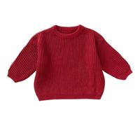 Pull Noel Enfant Noël Enfants Garçons Filles en Manches à Fleur Col Rond Haut Top et du Motif One à Manches Longues Winter Knitted Sweater Tops Premier Anniversaire d'anniversaire
