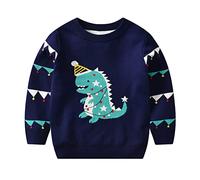 Pull Noël Enfant Noël Pull En Tricot,Bonnet Naissance Fille Pyjama De Noel Enfant Cardigan Garcon 5 Ans Sweatshirt Pour Enfant Sweat Garcon 12 Ans Vêtements Garcon 5 Ans(Bleu foncé #1,4-5 ans)