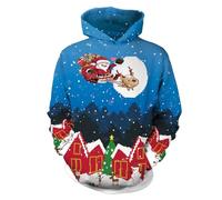 Pull Noël Enfant Sweats Garçon Petit Garçon Fille Noël Renne Bonhomme De Neige Père Noël Motif Polaire Doublé Pullover Manches Longues Sweat À Capuche Automne Hiver Chaud Sweatshirt Vêtement