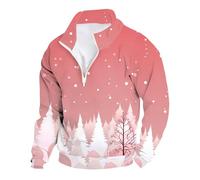 Pull NoëL Famille, Sweatshirt sans Capuche pour Hommes Confort VêTement DéContracté Mode Urbaine Logo Festif Design Branché Haut Casual Qualité SupéRieure Tissu Respirant Coupe Moderne Style Unique