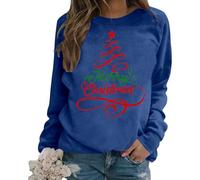 Pull Noel Femme Christmas Sweat Sportswear Sweat-Shirt De Noël pour Veste Sport Manteau Grande Taille Couleur Pure Hoodie Confortable avec Poche Vetement Automne Femmes a-Bleu S
