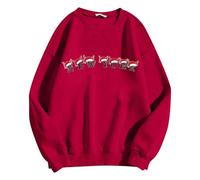 Pull Noël Femme Christmas Sweater Manteau Hiver Renne De Noel Sweat Père Drole Hoodie Sweatshirts