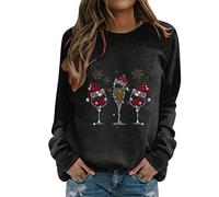Pull Noel Femme De Noël Pulls De Noël Pull Noel Femme Lumineux Noel Sweat Shirt pour Femme Sweat Renne Noël Sweat Classique Impression Nouveau Sweatshirt Christmas JAN1121-NEW4963