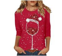 Pull Noël Femme Grande Taille Long De Gilet Jaune Lumineux Tunique Sapin Famille T-Shirt Halloween Éclairé Prime Rouge Tee Shirt Manches Longues Couple LED