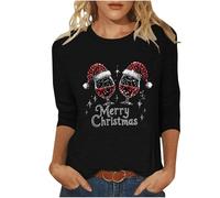 Pull Noel Femme Imprimé Sweat de Noel Sweatshirts Pulls Moche De Noël Hauts Chandail Automne Hiver Sweater Ample Sweater Christmas Funny Pullover Tops Tee-Shirt Femmes Cadeau Vêtements