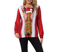 Pull Noël Femme Moche Pas Cher Sweat Shirt Basket Pull De Noel Femme Rigolo A Manche Longue Décontractée T Shirt Sweat Drole Femmes Noel Noël Imprimé Col Rond Blouse Femmes Ado