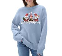 Pull Noel Femme Pull De Noel Femme Pulls De Noël Agréable à Porter Jersey Print Thématique Tendance