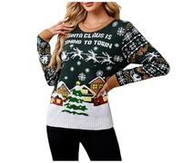 Pull Noël Femme Ugly Christmas Sweater De Noel en Laine Hiver Chaud Grande Taille Lumineux Moche Très Duo Chemise Pull'de Personnalisé Drole Pull+de+Noel+Femme Adulte Pulls Vetement Joli