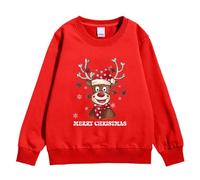 Pull Noel Garcon 10 Ans, De Noël pour La Famille Pull-Over Sweater Tricot Garçons Fille Enfant Col Rond Manches Longues sans Chapeau Pulls Familles Christmas Sweatshirt Hiver Chaud Longue Tops
