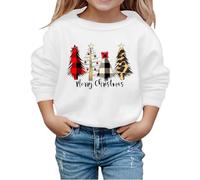 Pull Noel Garcon 12 Ans, Noël Famille Sweatshirt Hiver Chaud Longue Manches Tops Christmas sans Chapeau Blouses Pullover Automne Top pour Adolescentes Et Filles Jumpers À Longues Funny Imprimé