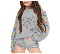 Pull Noel Garcon 12 Ans, Sweat De Pulls Noël Familles Col Rond Christmas sans Chapeau Jumpers À Manches Longues Funny Imprimé Blouses Pullover Automne Hiver Top pour Adolescentes Et Filles
