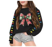 Pull Noel Garcon 8 Ans, De Noël pour La Famille Pulls Familles Col Rond Christmas sans Chapeau Pull-Over Sweater Tricot Garçons Fille Enfant Manches Longues Sweatshirt Hiver Chaud Longue Tops