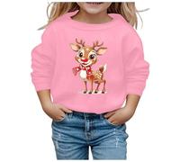 Pull Noel Garcon 8 Ans, Noël Famille Sweatshirt Hiver Chaud Longue Manches Tops Christmas sans Chapeau Pull-Over Sweater Tricot Garçons Fille Enfant Col Rond Longues Jumpers À Funny Imprimé