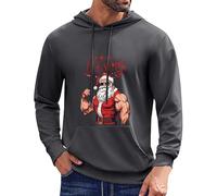 Pull Noel Homme Drole Pull Noel Pere Humour Sweat Polaire Chaud, Pulls Imprimé De Noel À Capuche À Poches Thermique Sweats Homme Unisexe Fun Drôles Tendance Sweatshirts Original Casual Noël
