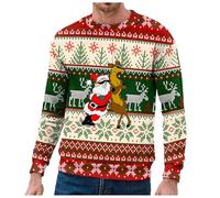 Pull Noel Homme Sweat Homme Pull Noel Moche Rester à La Maison Sweat À Capuche Double Couche Flocon Père Noël Imprimé Drôle