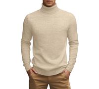 Pull Noel Homme, Torsadé, Merinos Marque Norvégien Torsadé,col Rond Grande Taille Cheminée Rouler Col V Pure Laine Zippé Coton Cachemire Pull Polaire Homme Hiver Chaud, Chameau L