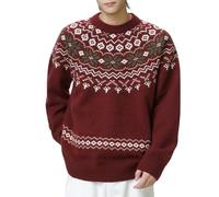 Pull Noel Homme Vintage, Pull Homme Hiver Manches Longues Col Rond Décontracté Sweater Chic Et Élégants Coupe Ample Chaud Noël Jacquard Pullover Classiques Tempérament Extérieur Fête Chandail
