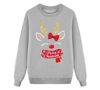 Pull Noel, Pull De Noel Enfant Fille, Ensemble sweat-shirt manches longues et leggings bébé fille motifs rennes flocons neige confortable douceur épaisseur col du cou parfait saison automne hiver
