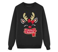 Pull Noel, Pull De Noel Enfant Fille, Ensemble sweat-shirt manches longues et leggings bébé fille motifs rennes flocons neige confortable douceur épaisseur col du cou parfait saison automne hiver