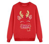 Pull Noel, Pull De Noel Enfant Fille, Ensemble sweat-shirt manches longues et leggings bébé fille motifs rennes flocons neige confortable douceur épaisseur col du cou parfait saison automne hiver